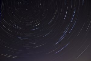 time lapse photo of stars on night