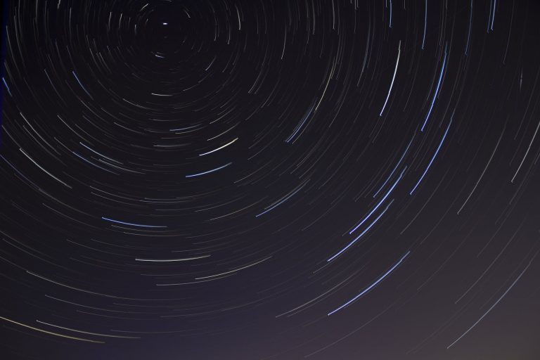 time lapse photo of stars on night